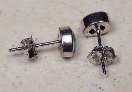 Blackopal- Ohrstecker 925 SS