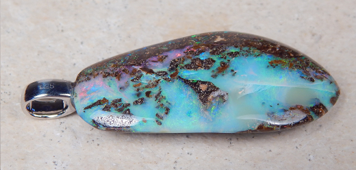 Boulderopal mit 925 SS Öse - Video