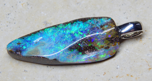 Gem Boulderopal mit 925 SS Öse - Video