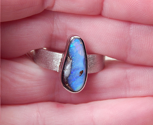 Designer Boulder- Opalring 925 SS - Video