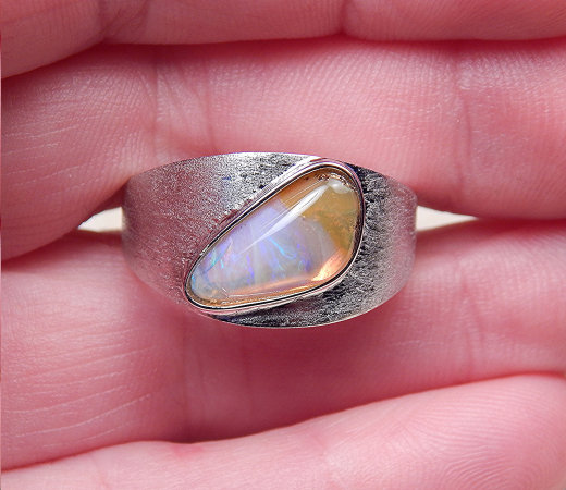 Designer Boulder- Opalring 925 SS - Video