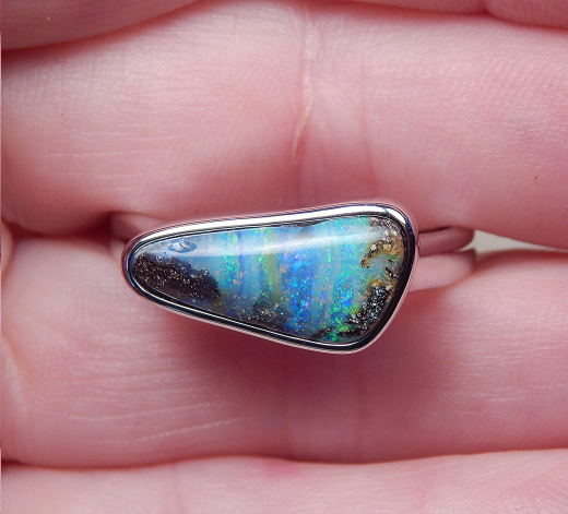 Designer Boulder- Opalring 925 SS - Video