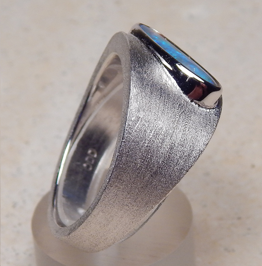 Designer Semiblack- Opalring 925 SS - Video