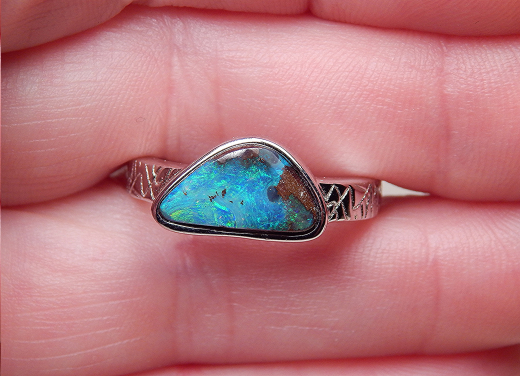 Designer Boulder- Opalring 925 SS - Video