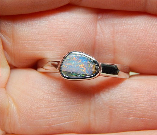 Designer Boulder- Opalring 925 SS - Video