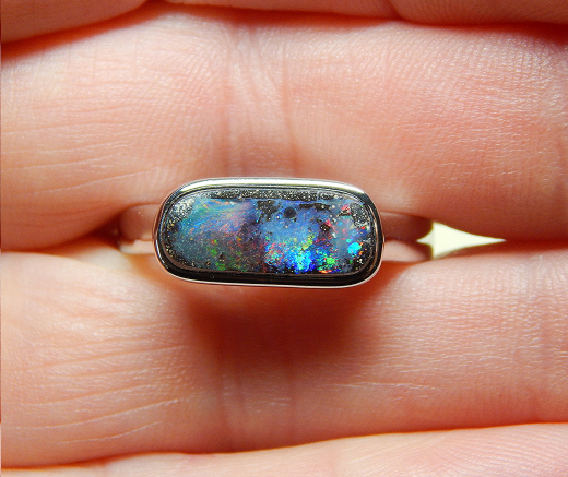 Designer Boulder- Opalring 925 SS - Video