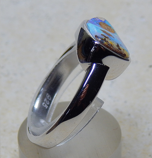 Designer Boulder- Opalring 925 SS - Video