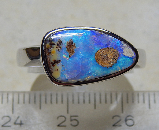 Designer Boulder- Opalring 925 SS - Video