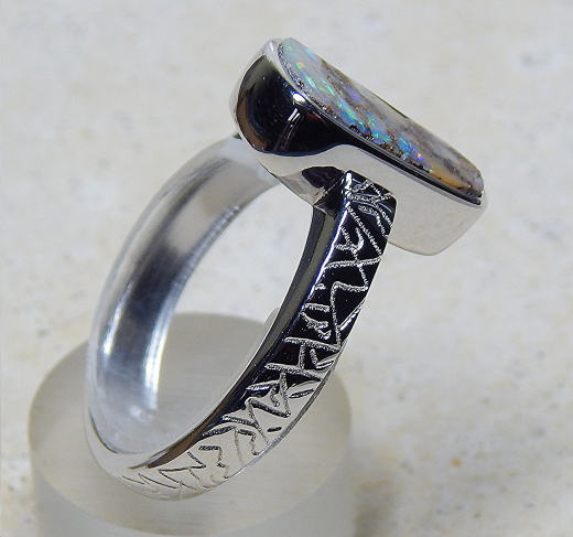 Designer Boulder- Opalring 925 SS - Video