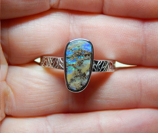 Designer Boulder- Opalring 925 SS - Video