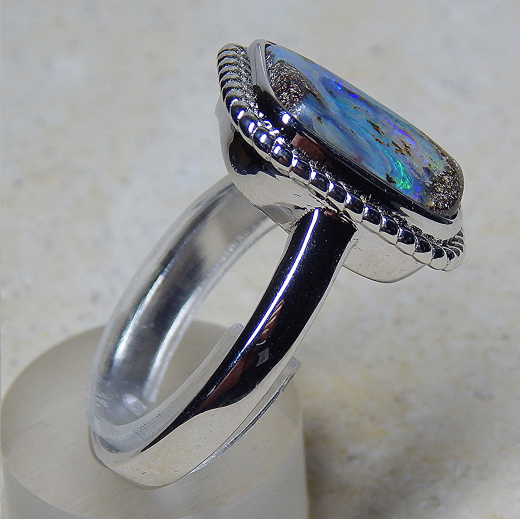 Designer Boulder- Opalring 925 SS - Video