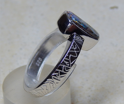 Designer Opal Ring in 925 SS - Video