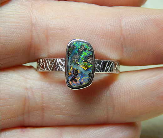 Designer Opal Ring in 925 SS - Video
