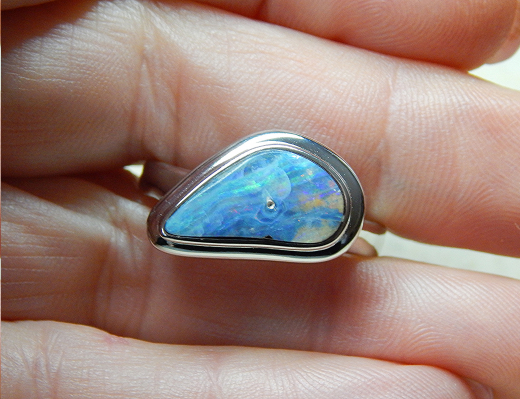 Designer Opal Ring in 925 SS - Video