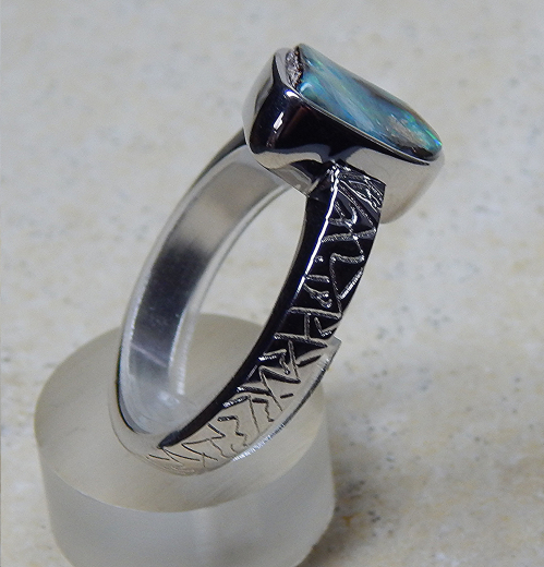 Designer Opal Ring in 925 SS - Video