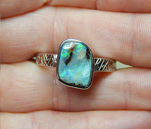 Designer Opal Ring in 925 SS - Video