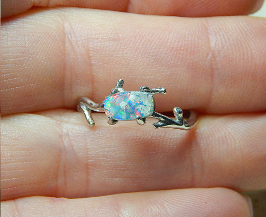 Designer Opal Ring in 925 SS - Video