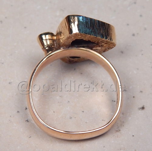 Opalring in 585 GG mit Brillant - Video