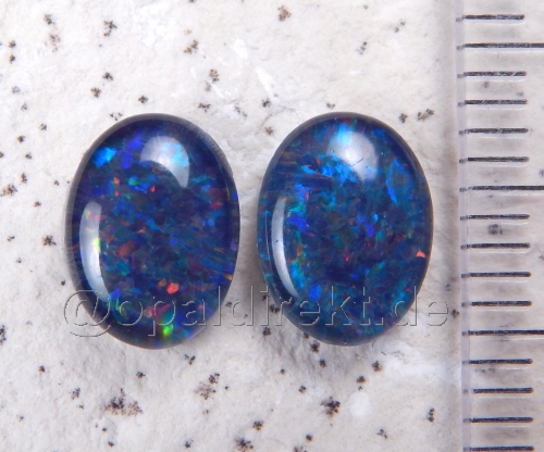 Opal-Tripletten-Pärchen 8 x 6 mm