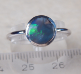 Black Opal Ring in 925 SS - Video
