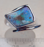 Boulder Opal Ring in 925 SS - Video