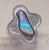 Designer Boulder- Opalring 925 SS - Video