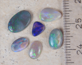 Parcel mit 6 Opalen aus Lightning Ridge