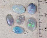 Parcel mit 6 Opalen aus Lightning Ridge