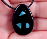 Obsidian mit Opal-Inlay