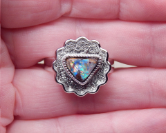 Designer Boulder- Opalring 925 SS - Video