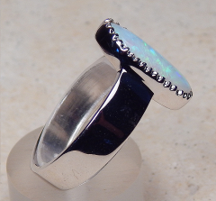 Designer Kristall- Opalring 925 SS - Video