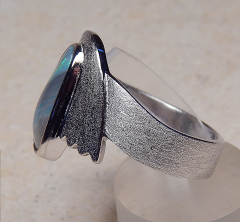 Designer Semiblack- Opalring 925 SS - Video