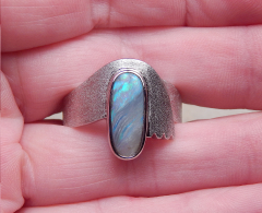 Designer Semiblack- Opalring 925 SS - Video