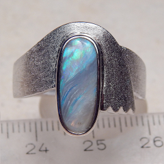 Designer Semiblack- Opalring 925 SS - Video