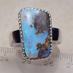 Designer Boulder- Opalring 925 SS - Video