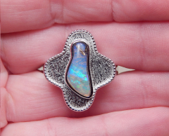 Designer Boulder- Opalring 925 SS - Video