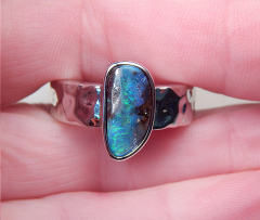 Designer Boulder- Opalring 925 SS - Video