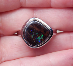Designer Boulder- Opalring 925 SS - Video