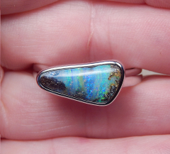 Designer Boulder- Opalring 925 SS - Video