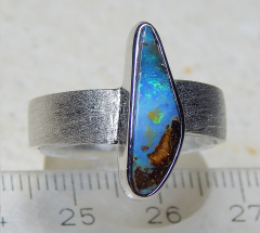 Designer Boulder- Opalring 925 SS - Video